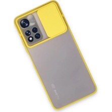 Renas Store Redmi Note 11 5g Kılıf Palm Buzlu Kamera Sürgülü Silikon - Sarı