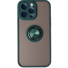K&A 14 Pro Kılıf Montreal Yüzüklü Kapak - Yeşil