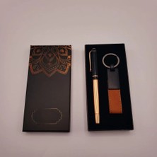 Renas Store Deri Anahtarlık Bakır Roller Kalem Seti