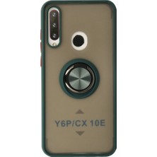 K&A Huawei Y6P Kılıf Montreal Yüzüklü Kapak - Yeşil