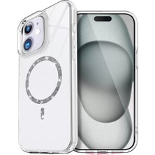 Renas Store Iphone 12 Live Diamond Magsafe Kapak - Şeffaf