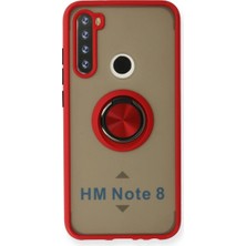 K&A Note 8 Kılıf Montreal Yüzüklü Kapak - Kırmızı