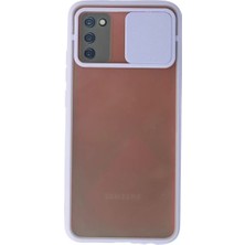 Renas Store Galaxy A03S Kılıf Palm Buzlu Kamera Sürgülü Silikon - Lila