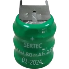 Renas Store 3.6V 3S1P 80 Mah 3 Pin Ni-Mh Buton Pil