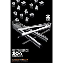 Renas Store Buz Maşası - Limon Maşası Kokteyl Servis Maşası 2li Paket 304 Paslanmaz Çelik 721752