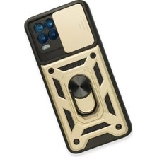 Renas Store 8 Kılıf Pars Lens Yüzüklü Silikon - Gold