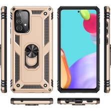 Renas Store Galaxy A53 5g Kılıf Sofya Yüzüklü Silikon Kapak - Gold