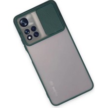 Renas Store Redmi Note 11T Kılıf Palm Buzlu Kamera Sürgülü Silikon - Yeşil