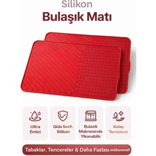 Evolis Kitchen 1 Adet Kırmızı Silikon Bulaşık Matı
