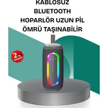 Northcity Renkli LED Işıklı Kablosuz Hoparlör - IP67 Su Geçirmez Bluetooth 5.1 Hoparlör