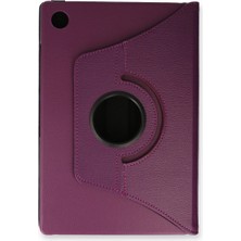 Renas Store Galaxy Tab A9 Kılıf 360 Tablet Deri Kılıf - Mürdüm