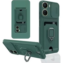 Renas Store Y16 Kılıf Zuma Kartvizitli Yüzüklü Silikon - Yeşil