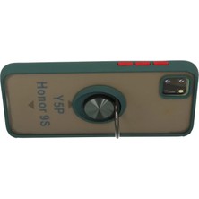 Renas Store Y5P Kılıf Montreal Yüzüklü Silikon Kapak - Yeşil