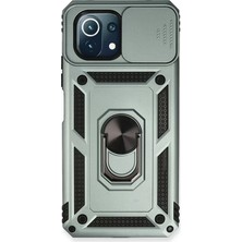 Renas Store 11 Lite Kılıf Pars Lens Yüzüklü Silikon - Yeşil