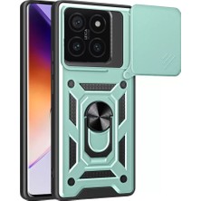 Renas Store 14T Kılıf Pars Lens Yüzüklü Silikon - Yeşil