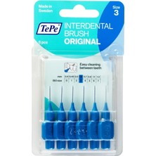 Tepe Arayüz Fırçası Yumuşak 0,6 mm 6'lı Mavi Blıster Hassas Diş Etleri İçin Temizlik