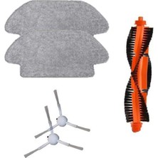 Dijitaldepodan Xiaomi Mi Robot Vacuum Mop Pro Set 2 adet fiber mop bezi 2 adet yan fırça 1 adet ana fırça
