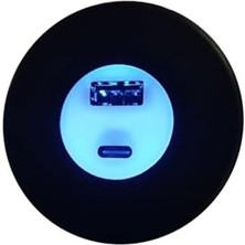 Cekar Store Yeo Sfeyx & Typ-C Işıklı Araç Şarj Soketi 12-24V 2,4A News Sfey 997516