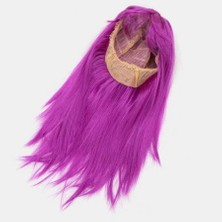 Renas Store Fuşya Renk Düz Kesim Uzun Parti Peruğu Takma Saç