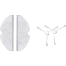 Dijitaldepodan Xiaomi Mijia 1c Vacuum Mop Set 2 adet fiber mop bezi 2 adet yan fırça