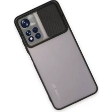 Renas Store Redmi Note 11T Kılıf Palm Buzlu Kamera Sürgülü Silikon - Siyah