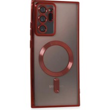 Renas Store Galaxy Note 20 Kılıf Kross Magneticsafe Kapak - Kırmızı