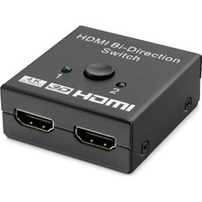 Renas Store HDMI Switch Bi-Direction 2 In 1 Out - Siyah HDX1296