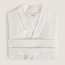 Chakra Chıc %100 Pamuk Unısex Bornoz Beyaz