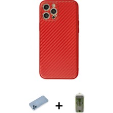 Marsilyan™- iPhone 12 Pro Max Kılıf Ahenk Işık - Siyah Joko Magic 5d Hayalet Cam + Mavi Shine Kamera Lens Koruma Cam