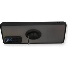 Renas Store Redmi Note 11 Kılıf Montreal Yüzüklü Silikon Kapak - Siyah