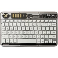 Renas Store ZR612 Rgb Şeffaf Beyaz Bluethooth Klavye