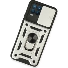 Renas Store 8 Kılıf Pars Lens Yüzüklü Silikon - Gümüş