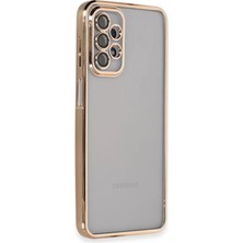 Renas Store Galaxy A23 4g Kılıf Lensli Silikon - Gold