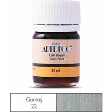 Artdeco Cam Boyası 25 Ml Öğrenci Tipi 22 Metalik Gümüş