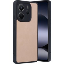 Almira Butik Mey Ithalat®   Redmi Note 14 4g Kılıf Aras Deri Kapak - Pudra