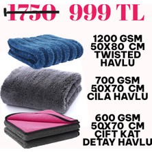 MF SuperClean Mikrofiber Oto Bez Seti -  Premıum Paket - Kurulama-Cila-Detay Havlusu