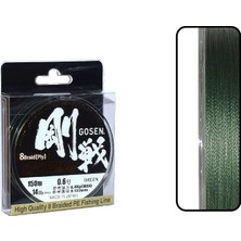 Gosen W8 Casting Pe 8 Örgü Spin Ip Misina 150MT Yeşil