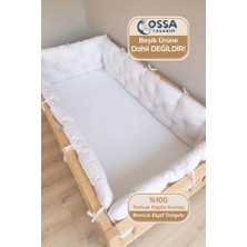 Yasetex Tasarım 90X190- Montessori ve Beşik Için Buble Soft - 4 Kenar Koruma Seti - Pamuk Poplin Kumaş