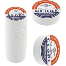 Globe Beyaz Elektirikçi Bant 0,13X19X10 Yards 5 Paket 50 Adet