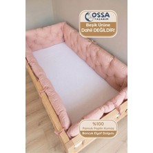Yasetex Tasarım 80X130- Montessori ve Beşik Için 4 Kenar Koruma Seti - Buble Soft -Pamuk Poplin Kumaş