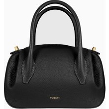 Yuzefi Oyster Mini Duffle Pebble %100 Deri Lüks Italyan Omuz Çantası