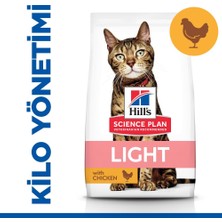 Hill's Scıence Plan Light Yetişkin Tavuklu Kedi Maması 3 kg Kilo Yönetimi İçin Özel Formül