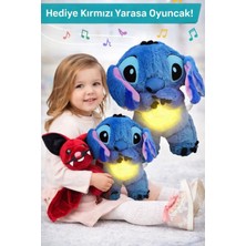 Nivora Nefes Alan Peluş Uyku Arkadaşı Stitch Mavi Renk Kanatlı Yarasa Hediye
