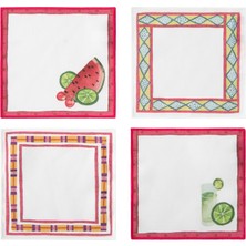 Mudo Home TROPICAL 4'LÜ KOKTEYL PEÇETE 15X15
