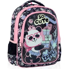 Adel Kids İlkokul Sırt Çantası Cute Panda 30 cm x 11cm x 42 Cm