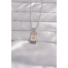 Almira Butik Mey Ithalat® 316L Çelik Gümüş Renk Karışık Mineli Ay Figür Tarot Kolye
