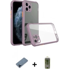 Marsilyan™- iPhone 11 Pro Max Kılıf Nova Asil Özel Seri - Siyah Joko Magic 5d Hayalet Cam + Mavi Metal Kamera Lens Koruma Cam