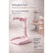 Ecuy Bebek Banyo Yardımcısı Ayaklı Boy Ayarlı Yıkama Standı Katlanabilir Güvenli Bebek Duş Aparatı