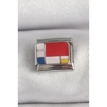 Almira Butik Mey Ithalat® 316L Çelik Gümüş Renk Karışık Renk Portre Model Nomination Charm