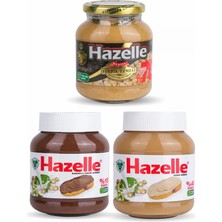 Hazelle Tanışma Paketi Sütlü, Kakaolu, Şekerli Fındık Ezmesi 3 Lü Paket